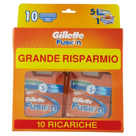 Gillette Fusion Ricariche per Rasoio - 10 testine